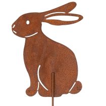Produkt Metalowy palik ogrodowy w kształcie zajączka wielkanocnego do stylowej wiosennej dekoracji na zewnątrz, 80 cm, 4 sztuki