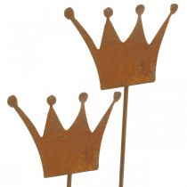 Produkt Patyna ogrodowa korona ozdobna dekoracja metalowa 9,5x7cm 6 szt