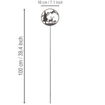 Produkt Palik dekoracyjny, zwierzęta leśne, jeleń i sosna, 100 cm