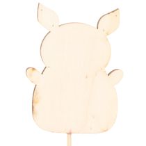 Produkt Ozdobna ozdoba kwiatowa w kształcie prosiaczka, drewno, 31 cm, 16 sztuk