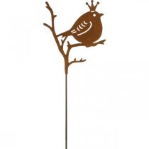 Wtyczka do dekoracji ogrodu patyna metalowy ptak z koroną 6 sztuk