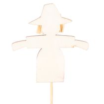 Produkt Drewniane dekoracje w kształcie strachów na wróble, różne kolory, 30 cm, 12 sztuk