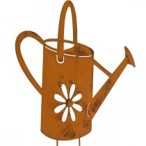 Konewka kwiatowa, wtyczka ogrodowa wykonana z metalu, rdzawa dekoracja L39cm