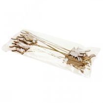 Produkt Wtyczka kwiatowa króliczek ozdobna wtyczka z drutu drewnianego 5,5x0,5x7cm 12szt