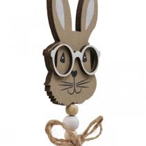 Produkt Wtyczka kwiatowa królik z okularami dekoracyjna wtyczka drewno 4×7,5cm 12 szt
