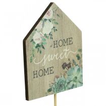 Produkt Wtyki kwiatowe drewniane Home Sweet Home decoration 6,5x7,5cm 18szt