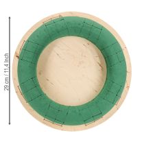 Produkt Wieniec florystyczny z pianki florystycznej na drewnie, mokra pianka florystyczna, zielona, Ø29cm