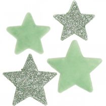 Dekoracja rozproszona Gwiazdki świąteczne rozproszone gwiazdki zielone Ø4/5cm 40p