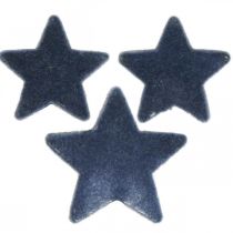 Dekoracja rozproszona gwiazdki bożonarodzeniowe, gwiazdki rozproszone niebieskie Ø4/5cm 40szt