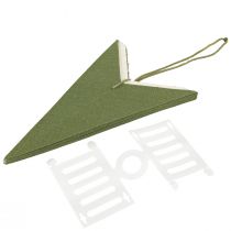 Produkt Dekoracja świąteczna gwiazda z papieru jutowego w kolorze zielonym, 60 cm, dekoracja okienna