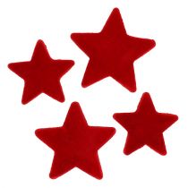 Gwiazda mix czerwona flokowana 4-5cm 40szt.