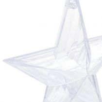 Gwiazda do zawieszania plastikowych przezroczystych ozdób choinkowych 12cm 6szt