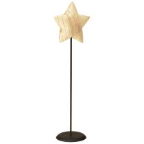 Produkt Gwiazda z drewna, naturalna drewniana gwiazda stojąca na stole, wys. 42 cm