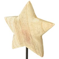 Produkt Gwiazda z drewna, naturalna drewniana gwiazda stojąca na stole, wys. 42 cm
