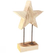 Produkt Gwiazda wykonana z drewnianej poinsecji Paulownia na podstawie W48cm
