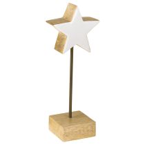 Produkt Gwiazda drewniana biała, gwiazdy drewniane stojące, wys. 23 cm, 2 szt.