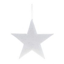 Gwiazda do zawieszenia biała 37cm L48cm 1szt.