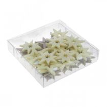 Produkt Gwiazdki dekoracyjne do rękodzieła żółta, brązowa guma piankowa 4cm 36 szt