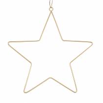 Produkt Gwiazda dekoracyjna do zawieszenia złotego metalu Ø35cm 4szt