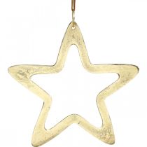 Produkt Świąteczna zawieszka, dekoracja gwiazdkowa na adwent, gwiazda dekoracyjna złota 14×14cm
