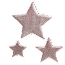Produkt Dekoracja gwiazdkowa świąteczna różowa Ø3/5/7cm – 2. wybór – 44 szt.