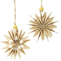Produkt Gwiazdki papierowe, kolory naturalne, Ø10cm, 6 szt.
