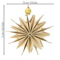 Produkt Gwiazdki papierowe, kolory naturalne, Ø10cm, 6 szt.