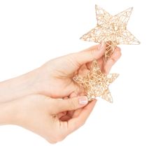 Produkt Dekoracyjny zestaw gwiazdek z drutu, dwa rozmiary, 10cm, 12 sztuk