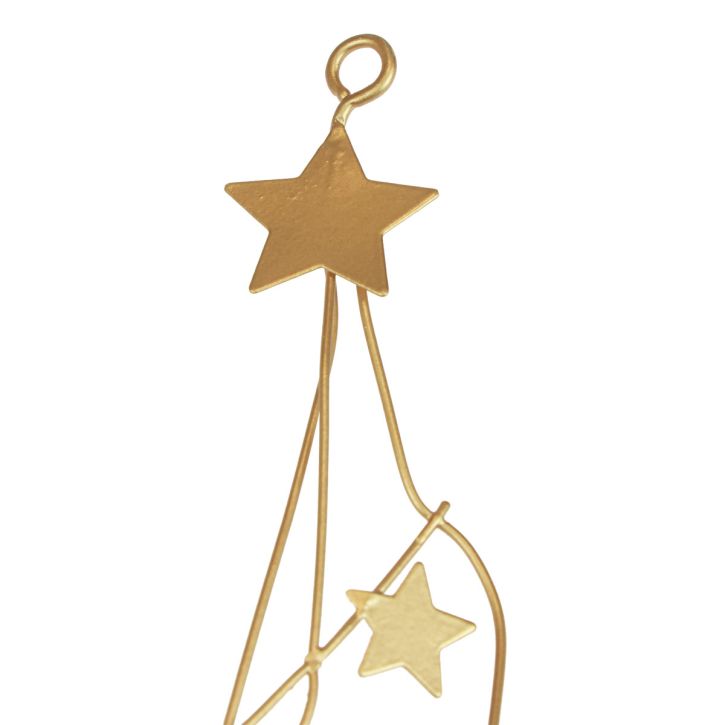 Dekoracja gwiazda wieszak dekoracyjny świąteczny metalowy złoty 85cm