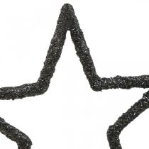 Dekoracja rozproszona Gwiazdki bożonarodzeniowe czarne brokatowe Ø4cm 120szt