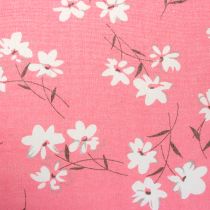 Tkanina dekoracyjna kwiaty różowa 30cm x 3m