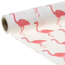 Tkanina dekoracyjna Flamingo White-Pink 30cm x 3m