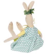 Produkt Pluszowy zajączek wielkanocny, zajączek wielkanocny z ubrankami, dziewczynka-króliczek wys. 43 cm