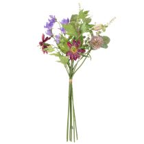 Produkt Bukiet sztucznych kwiatów z kolorowymi kwiatami, artystycznie ułożony, tworzący stylową dekorację, 60 cm