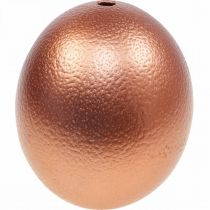 Dekoracja dmuchanego jajka strusiego Dekoracja wielkanocna miedziana Ø12cm W14cm