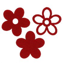 Produkt Ozdoba rozproszona filcowy kwiat czerwony mieszany Ø4cm 72 szt