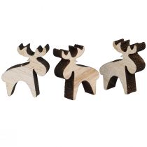 Produkt Dekoracja rozproszona Drewniana dekoracja łosia naturalny brąz 2x2,5cm 108 szt