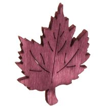 Produkt Dekoracja rozproszona z drewna jesienne liście Dekoracja stołu kolorowa 3x4cm 72 szt