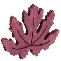 Produkt Dekoracja rozproszona drewno jesienne liście dekoracja stołu fioletowy różowy zielony 4cm 72 szt