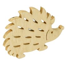Produkt Dekoracja rozproszona Drewniana dekoracja jeża zielony brązowy biały 4x3cm 72 szt