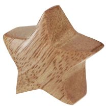 Produkt Dekoracja adwentowa z drewna, małe gwiazdki, drewno mango, 3cm, 9 szt.