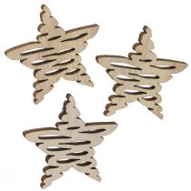 Produkt Dekoracja rozproszona drewniane gwiazdki świąteczne naturalne Ø4cm 72 szt