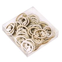 Produkt Ozdoby wielkanocne do rękodzieła, jajko zajączka, drewno naturalne, 4 cm, 72 sztuki