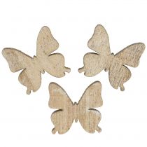Dekoracja rozproszona motyl drewno natura 2cm 144szt