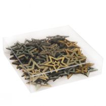 Produkt Dekoracja rozproszona Gwiazda świąteczna drewniana 4 kolory Ø4cm 72 szt