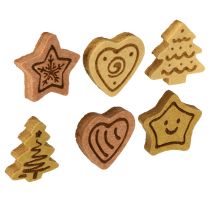 Produkt Dekoracja rozproszona na stół świąteczny, drewno, różne, 4cm, 12szt.