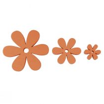 Dekoracja rozproszona drewno kwiaty kwiaty pomarańcza lato Ø2–6cm 20szt