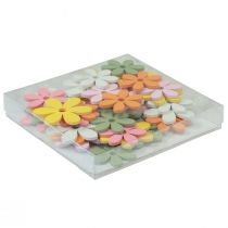 Produkt Dekoracja rozproszona Drewniane kwiaty Kolorowa dekoracja stołu Ø3-4cm 48 szt