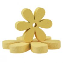 Produkt Dekoracja Scatter Drewno Żółte Kwiaty Letnia Dekoracja Stołu Ø2–6cm 20 szt.
