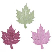 Produkt Dekoracja rozproszona z drewna jesienne liście Dekoracja stołu kolorowa 3x4cm 72 szt